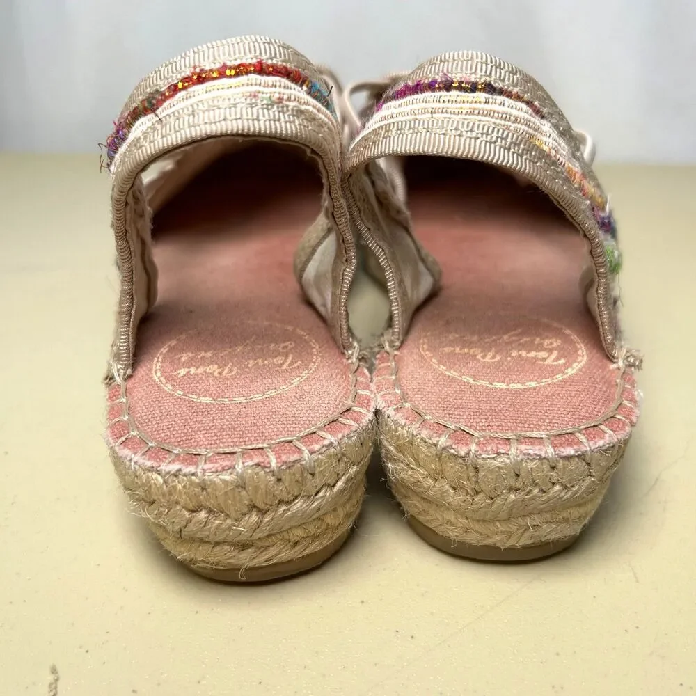 Toni Pons Noa women's rainbow woven espadrille wedge sandals Size 37